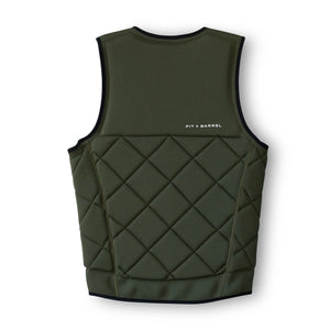 Army Green | competition surf vest, Back view