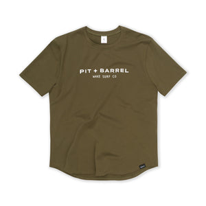 Wake Surf Co Short Sleeve Tee Shirt - Army Green