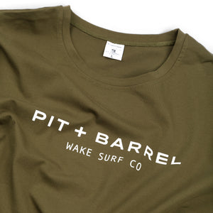 Wake Surf Co Short Sleeve Tee Shirt - Army Green